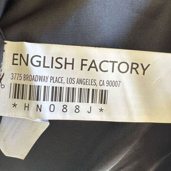 English Factory Tartan Plaid Long Sleeve Single Button Blazer Red Women's SZ S - Picture 10 of 13